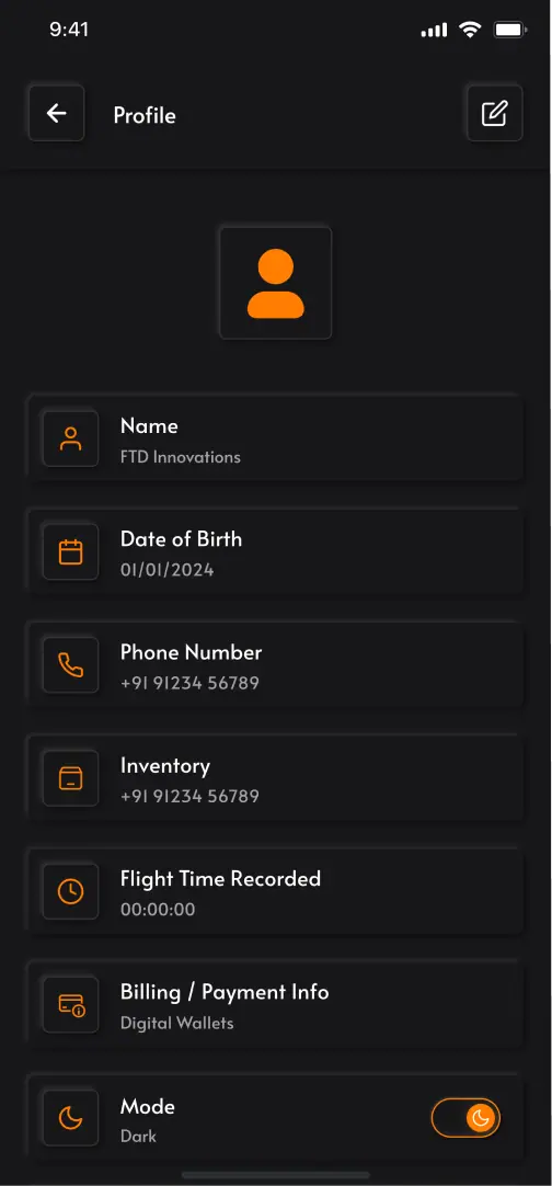 FTD Connect app screen